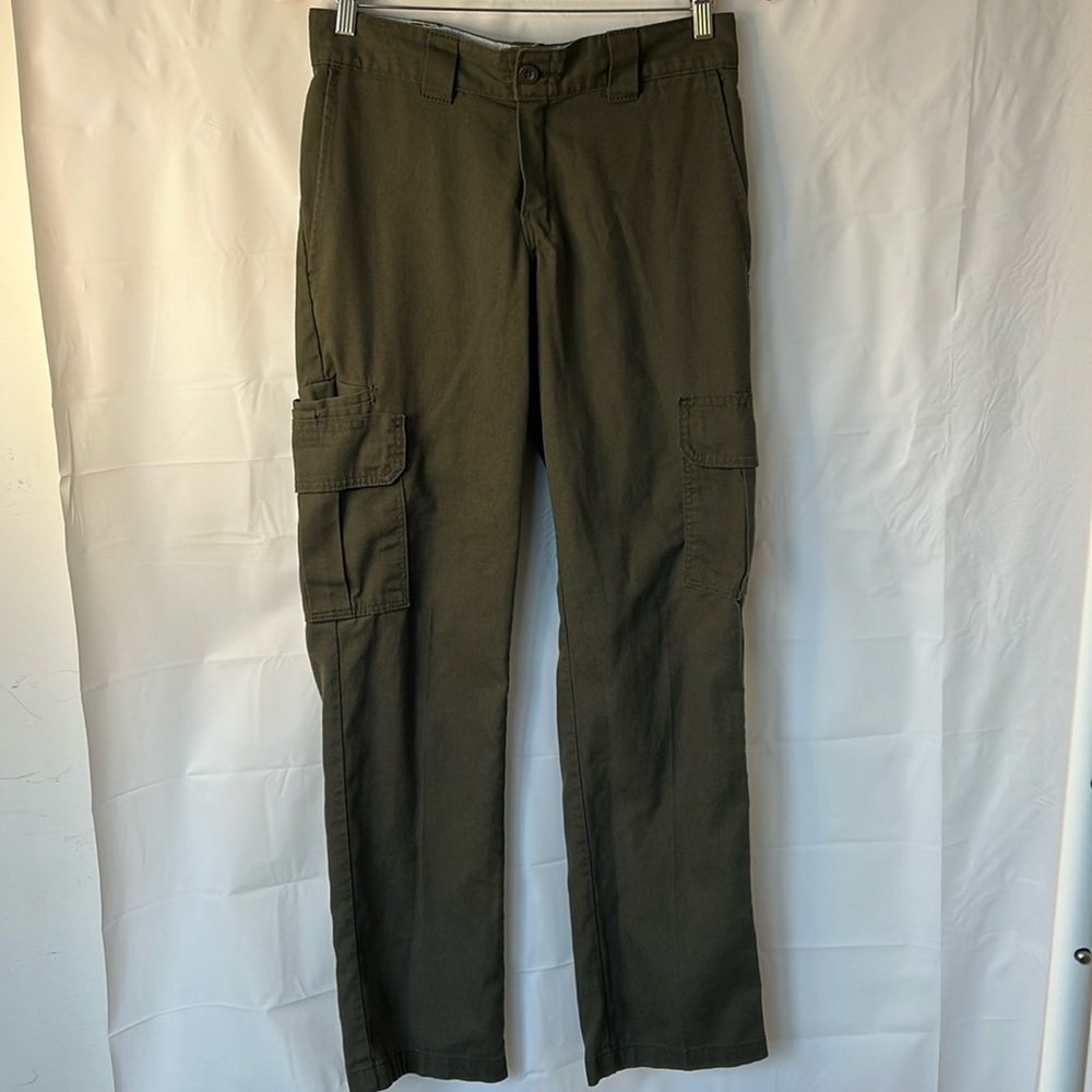 Dickies cargo pants men’s size medium army green regular straight leg casual